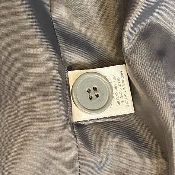 NWT-Womens New York & Company Grey Long Sleeve Blazer Single-Button-Size 14 - Picture 7 of 8